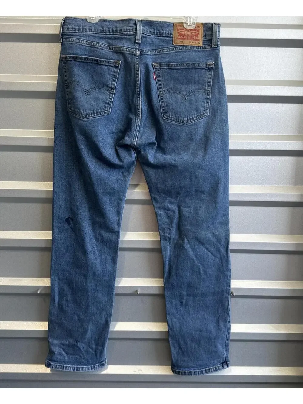 Levis 505 Jeans Mens 34x32 Dark Wash Straight Leg Stretch Denim Classic Pants